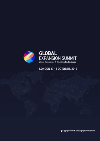 LONDON 17-18 OCTOBER, 2016
@gxpsummit www.gxpsummit.com
 