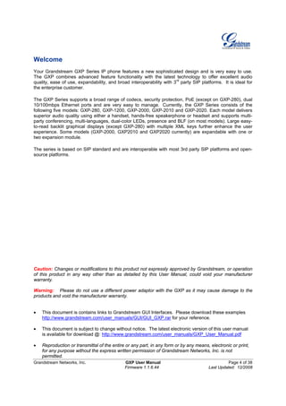 grandstream gxp | PDF