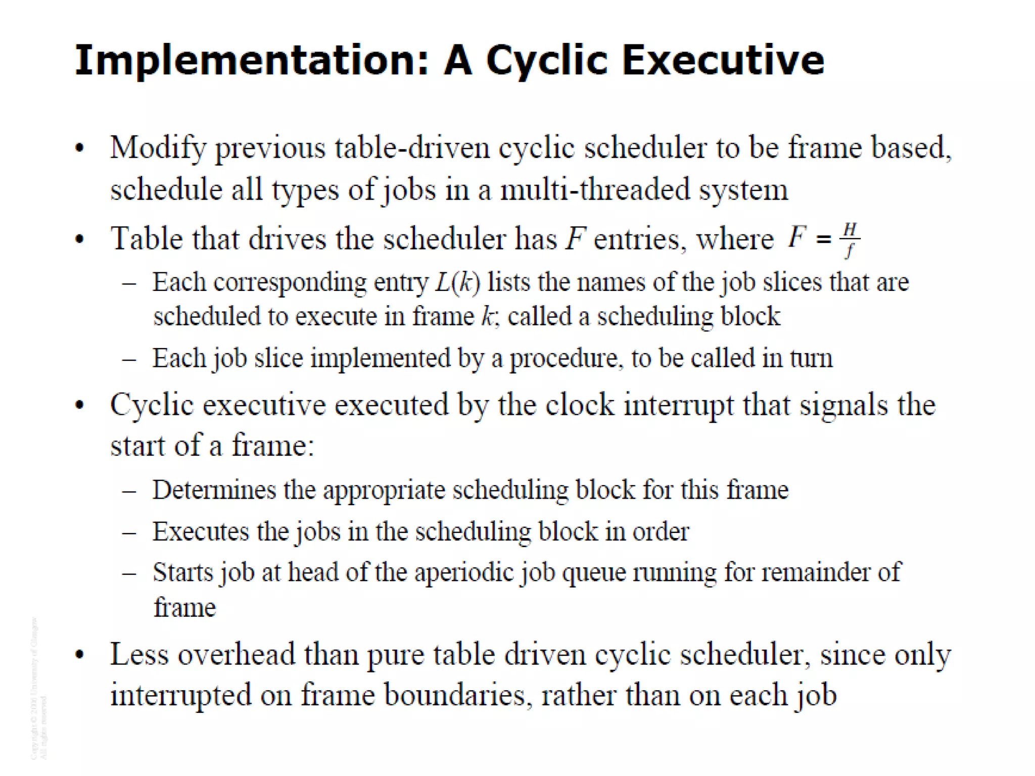 Cyclic Executives
 