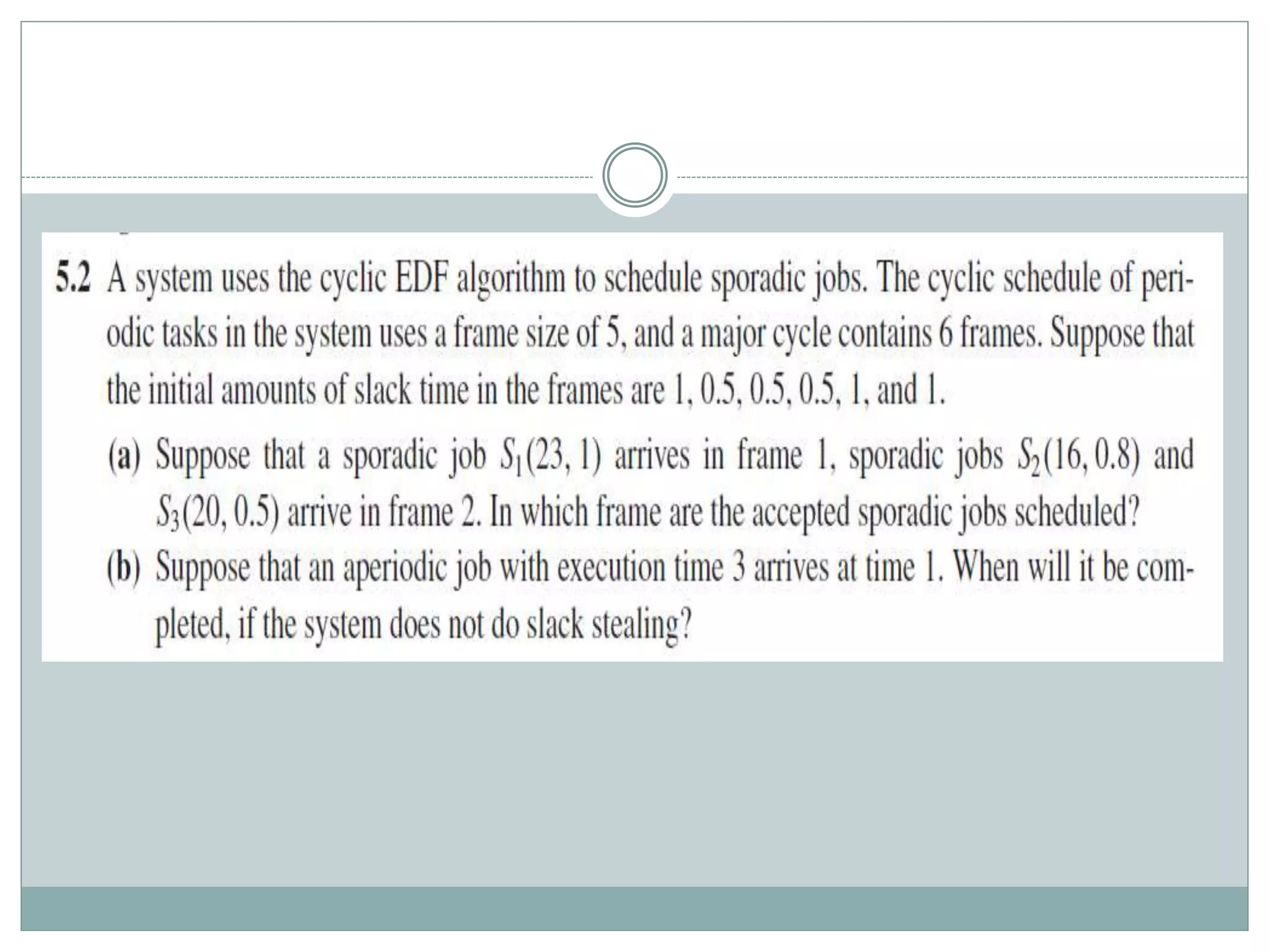 Clock driven scheduling