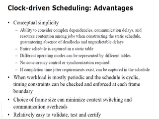 Clock driven scheduling