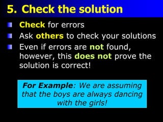 Check The Problem Problem Solving (Lecture) | PPTX