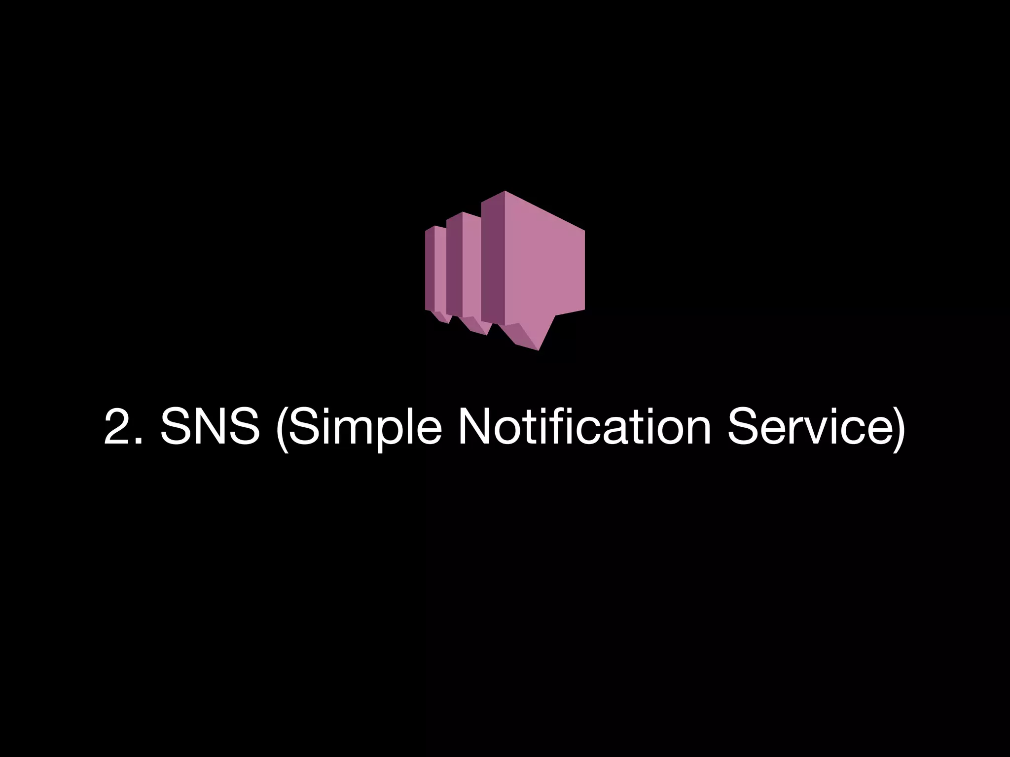 2. SNS (Simple Notiﬁcation Service)
 