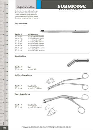 GYNECOLOGY INSTRUMENTS [SURGICOSE] | PDF