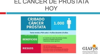 EL CÁNCER DE PRÓSTATA
HOY
 