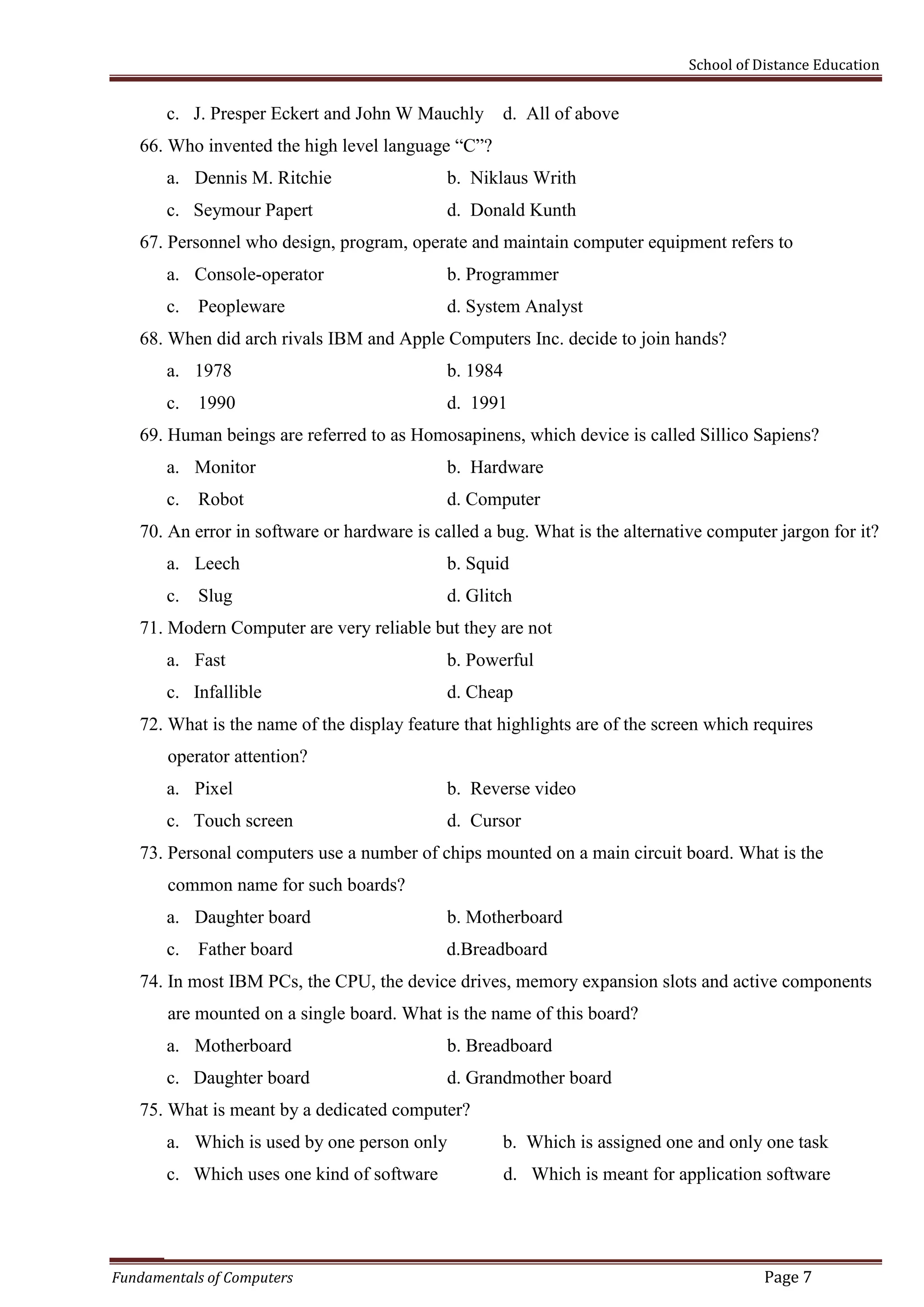 computer fundamental of_computer | PDF | Computing | Technology & Computing
