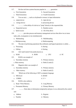 computer fundamental of_computer | PDF | Computing | Technology & Computing