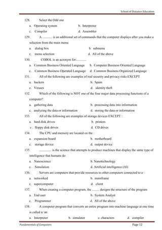 computer fundamental of_computer | PDF