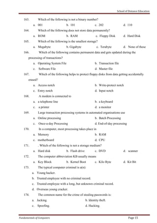 computer fundamental of_computer | PDF | Computing | Technology & Computing