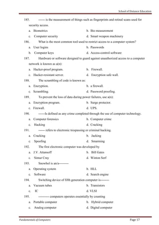 computer fundamental of_computer | PDF