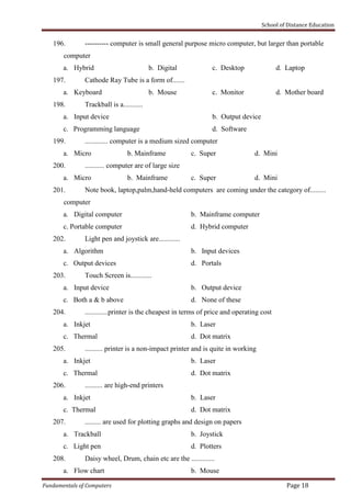computer fundamental of_computer | PDF