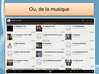 Ou, de la musique
Apps à l’honneur
G.VM - 2016
 