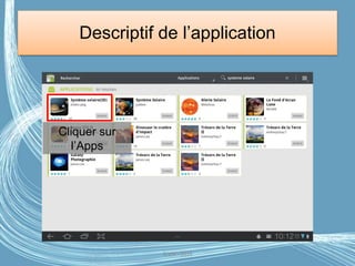Descriptif de l’application
Apps à l’honneur
Cliquer sur
l’Apps
G.VM - 2016
 