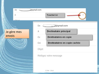 G.VM - 2016
Je gère mes
envois
 
