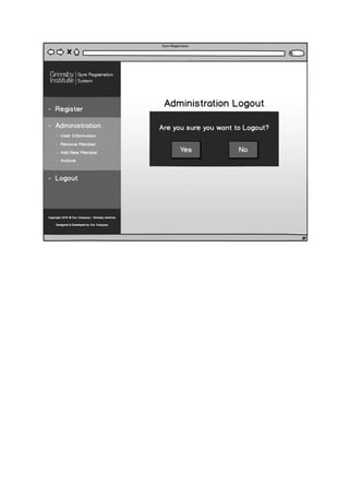 Gym registration - 2014 Apps for Good Entry