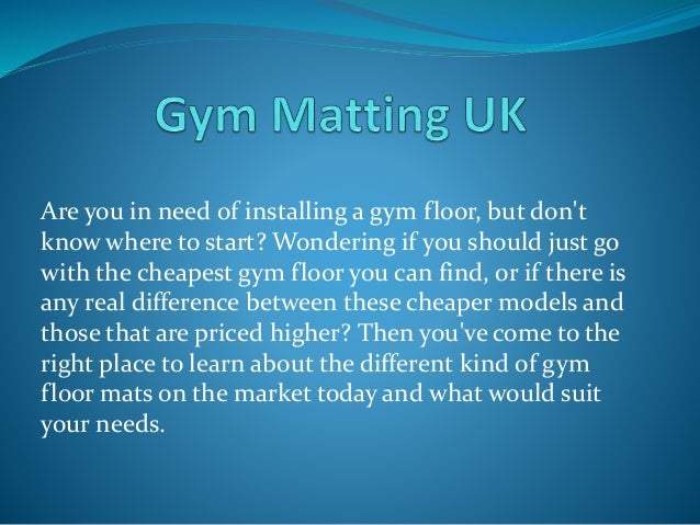 Gym Matting Uk