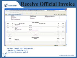 Invoice emailed upon full payment. Tax Credit Official Invoices. Standard discounts applied. Receive Official Invoice 