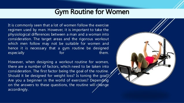 Gym Routine For Women