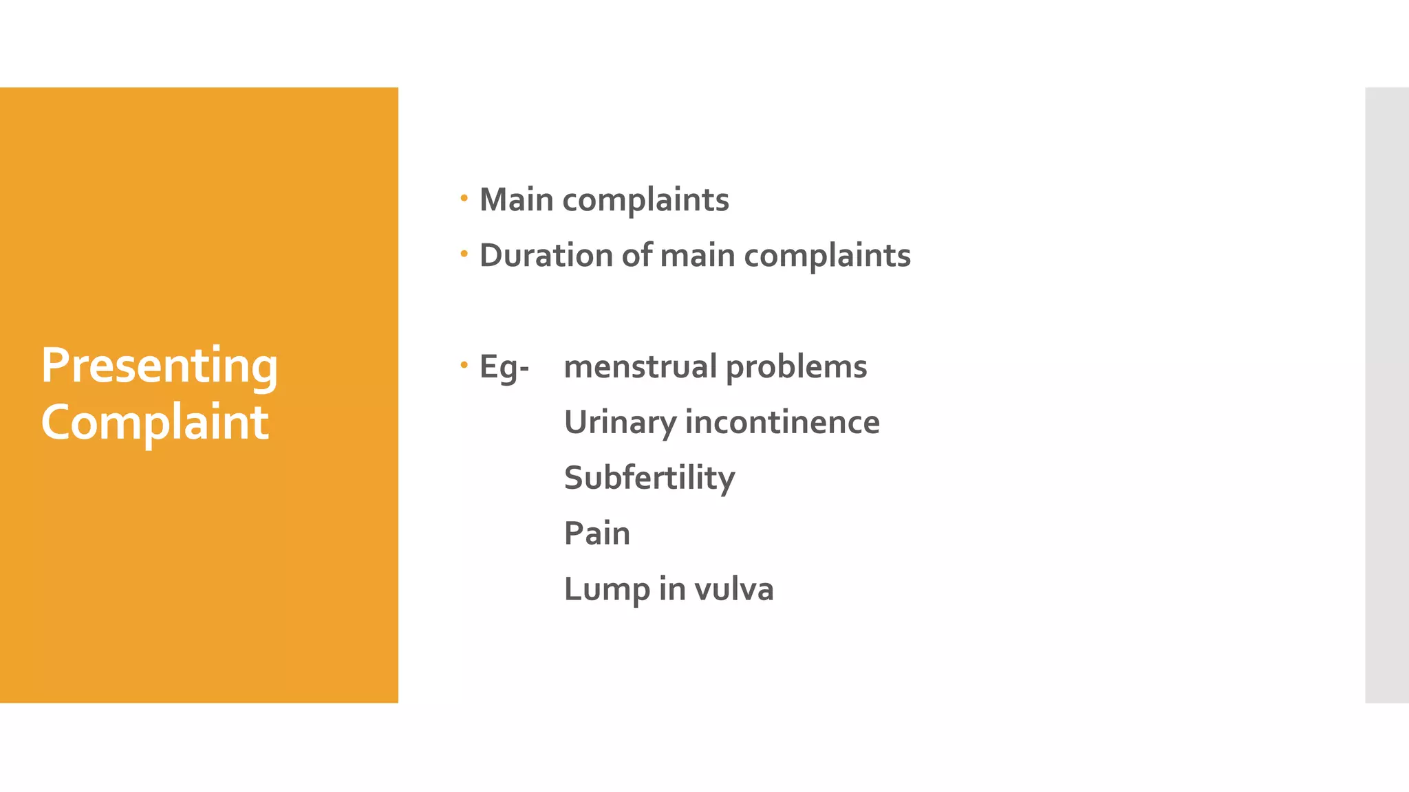 Gynaecological History Taking PPT