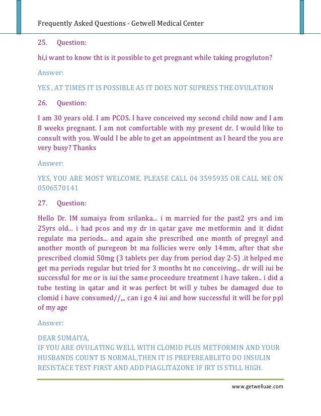 Gynaecologist Frequently Asked Question