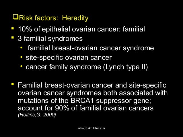 Ovarian Cancer Natural History Ovarian Cancer Natural History