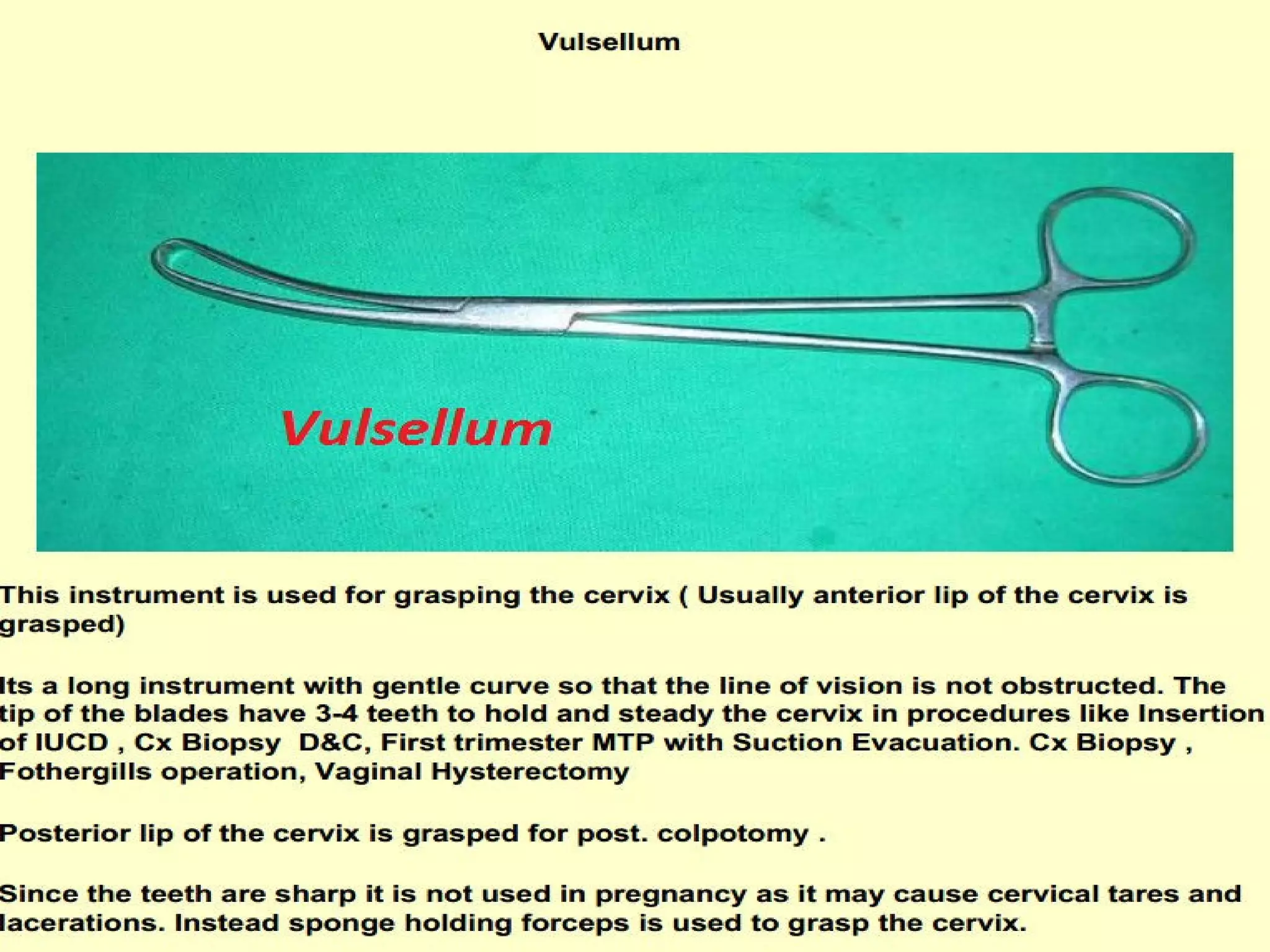 Gyne and Obs Surgical Instuments with their uses | PPT