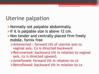 Gynecological examination | PPTX