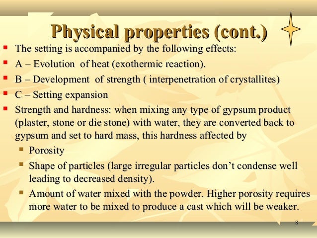 Physical And Chemical Properties Of Gypsum Physical And Chemical Properties Of Gypsum