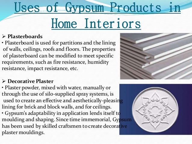 Gypsum as a costruction material Gypsum as a costruction material