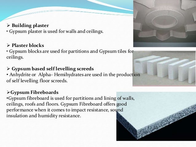 Gypsum as a costruction material