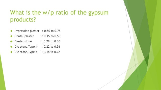 Gypsum Products Dental Materials
