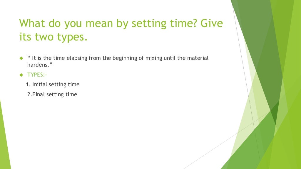 GYPSUM PRODUCTS DENTAL MATERIALS