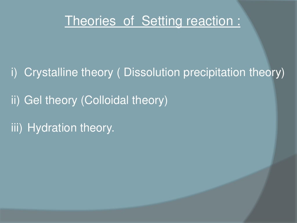 Gypsum products in Dentistry