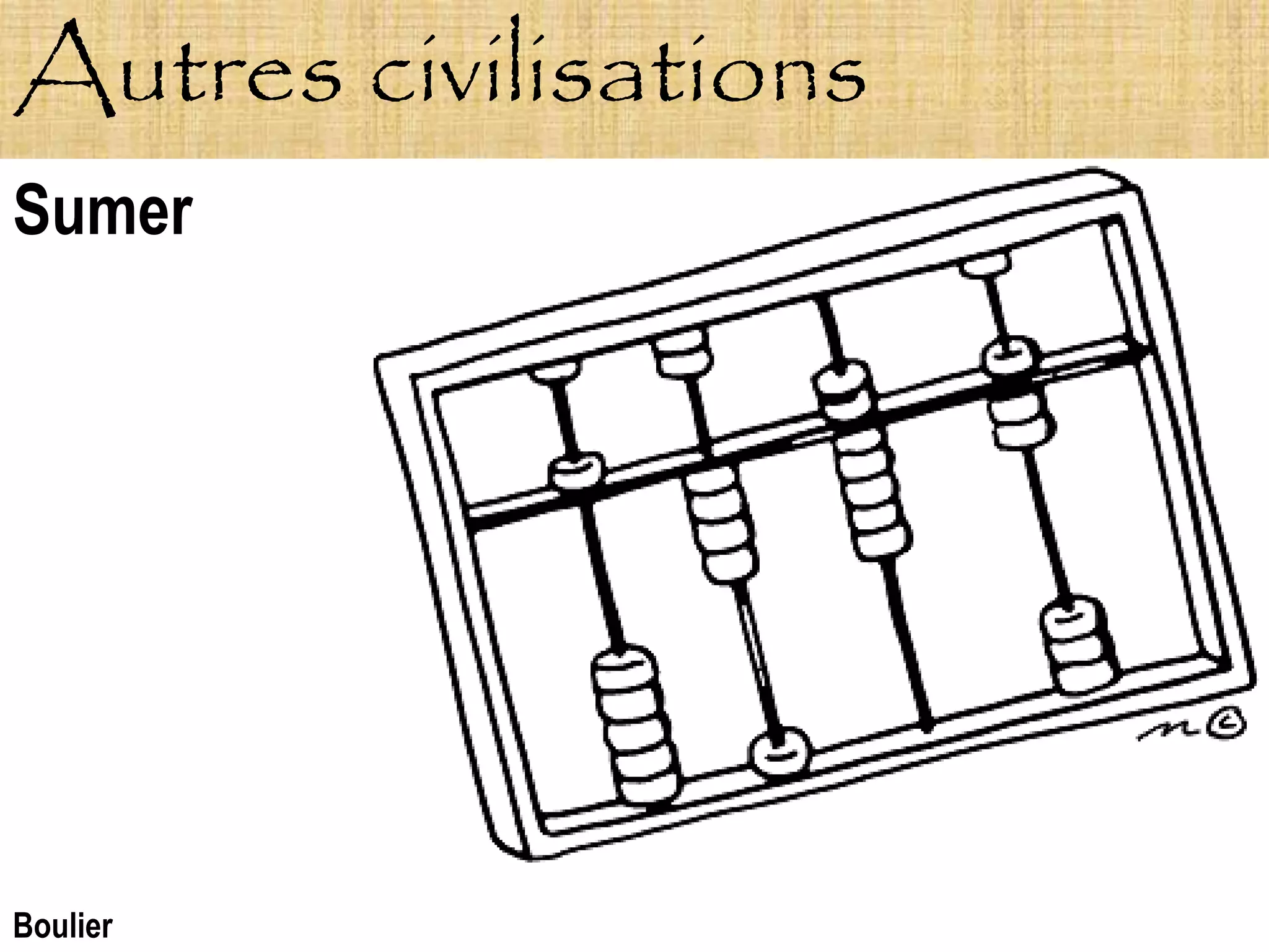 Autres civilisations
Sumer




Boulier
 