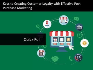 Quick Poll
Keys to Creating Customer Loyalty with Effective Post
Purchase Marketing
 