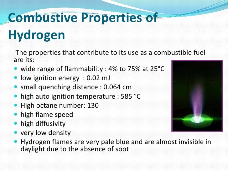 Hydrogen as fuel