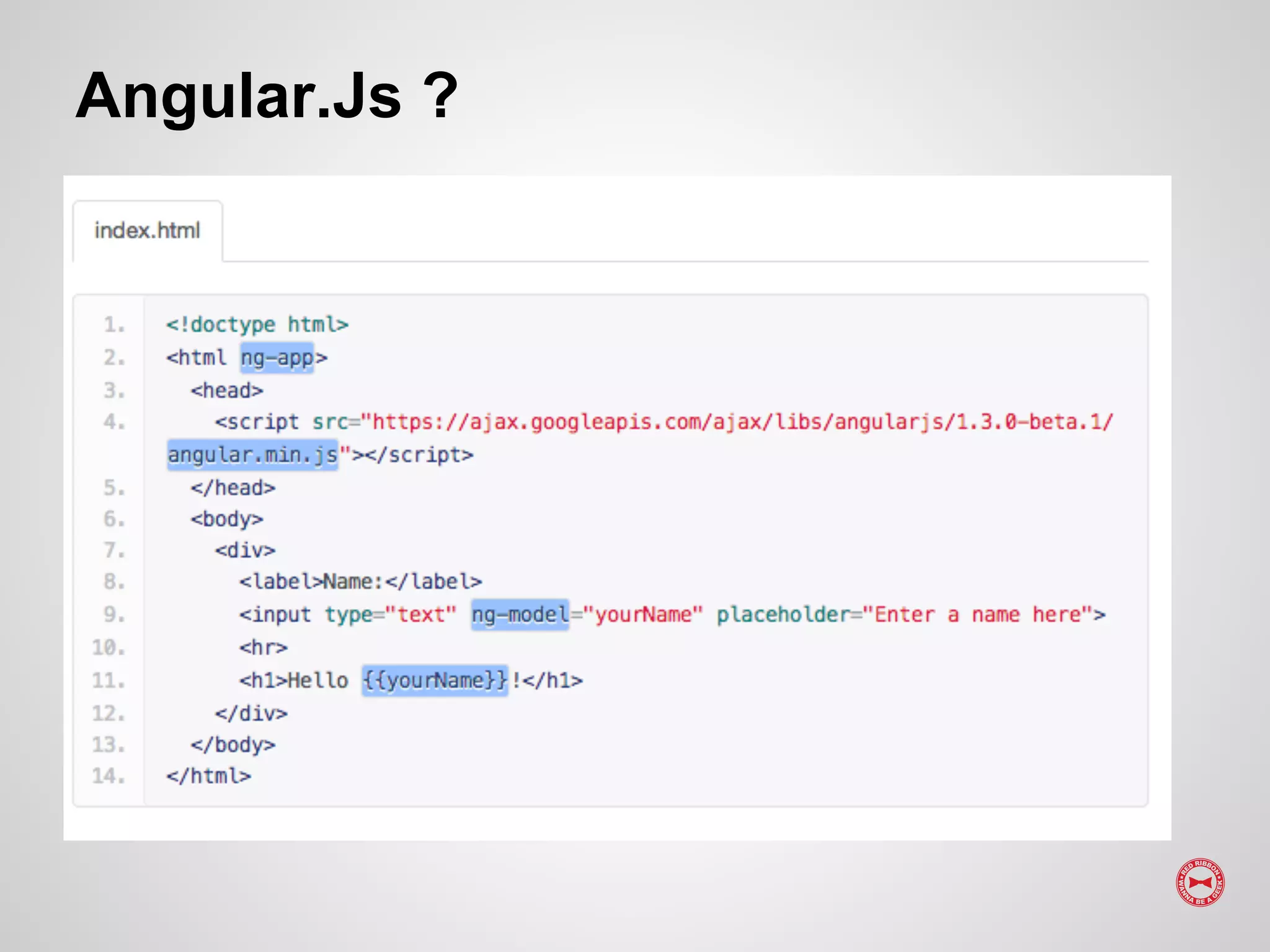 Angular.Js ?
 