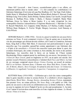 Lovecraft - œuvres