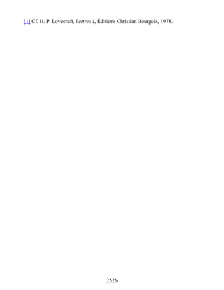 Lovecraft - œuvres