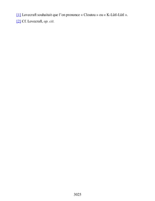 Lovecraft - œuvres