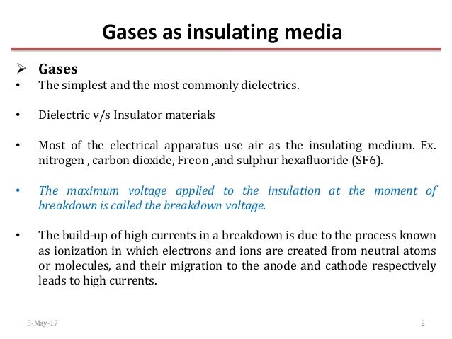 BREAKDOWN IN GASES