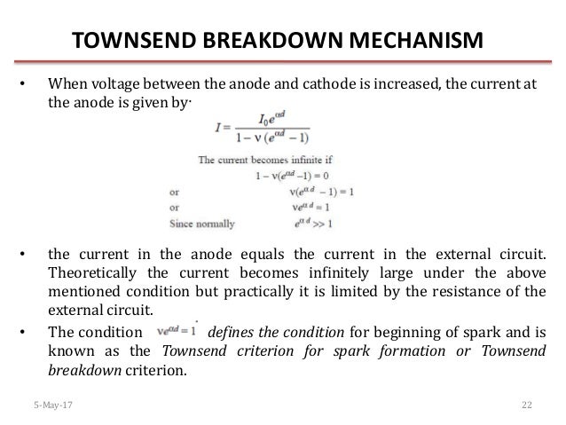 BREAKDOWN IN GASES