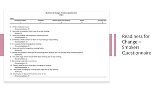 Readiness for change and the stages of change model | PPTX
