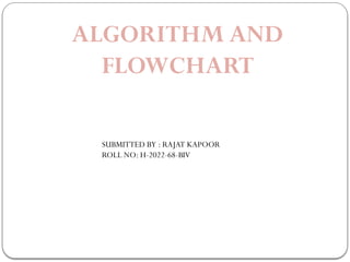 Algorithm and Flowchart for Computing Factorial of a Number | PPTX