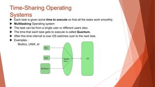 Practical examples for different types of operating systems. | PPT