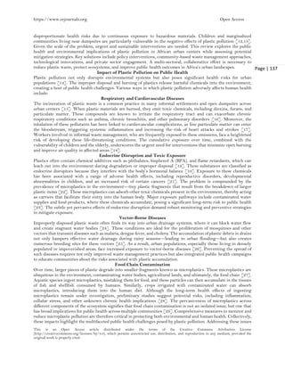 Impact of Plastic Pollution on Public Health and the Environment ...