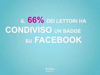 66% DEI LETTORI HA
    IL

CONDIVISO UN BADGE
   SU FACEBOOK
 