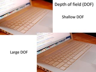 Depth of field (DOF)Shallow DOFLarge DOF