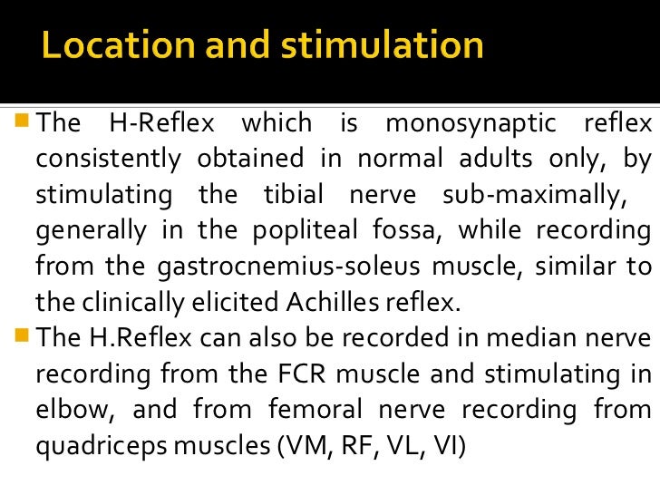 H Reflex Hoffmann S Reflex