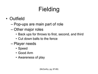 Fielding Outfield 